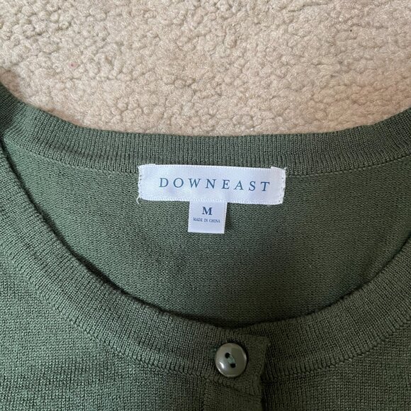 Downeast Outfitters Olive Green Button-Front Cardigan | Size M - Picture 3 of 3